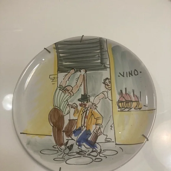 Charming Street Scene Ceramic Plates - Picture 4 of 6
